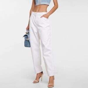 Charcoal clothing Australia High Rise Tapered White Denim Jeans  NWT